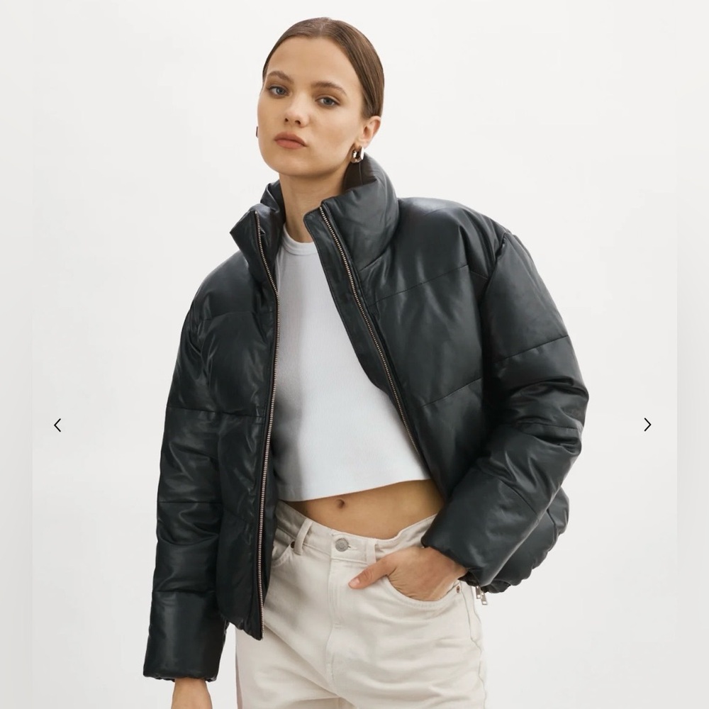 LAMARQUE Women's Black Down Puffer Jacket - Picture 6 of 16